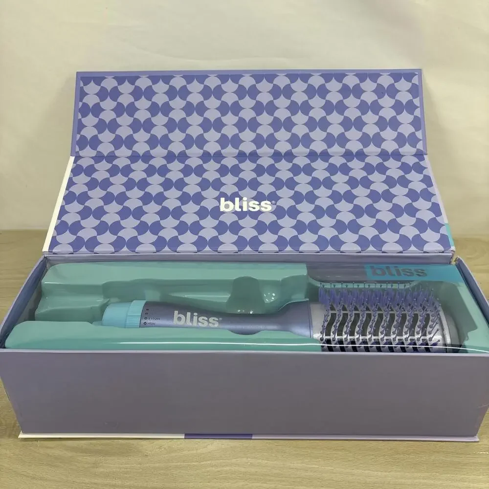 BLISS ONE STEP HAIR STYLER 4 IN 1 HAIR DRYER BRUSH PURPLE NEW - Picture 7 of 8